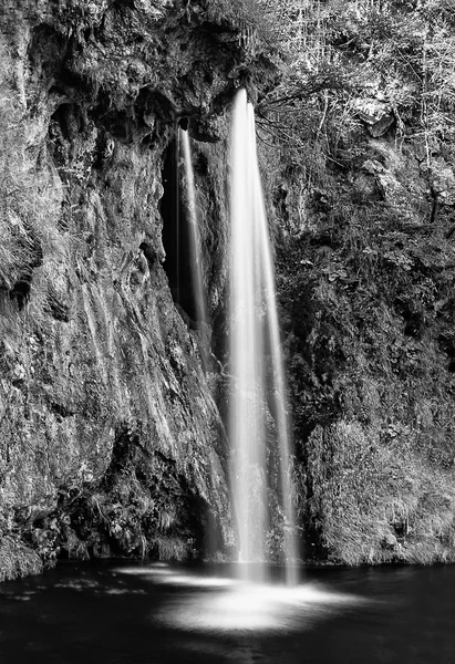 Waterfall  Galovacki of National Park of Plitvice Monocrome — Stock Photo, Image