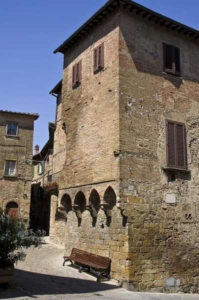 Volterra historischen zentrum san lino straße — Stockfoto