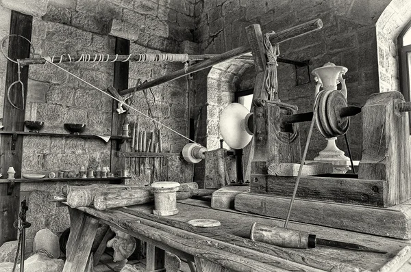 Antica bottega di Volterra per alabastro — Foto Stock
