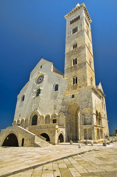 Kathedraal van Trani, Italiaanse vissersdorp — Stockfoto