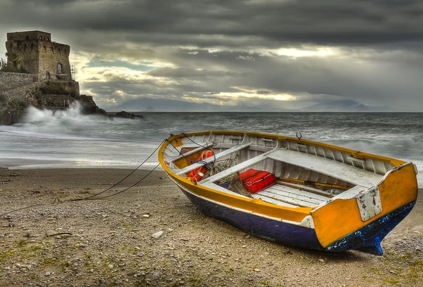 Praia famosa de Erchie da costa de Amalfi — Fotografia de Stock