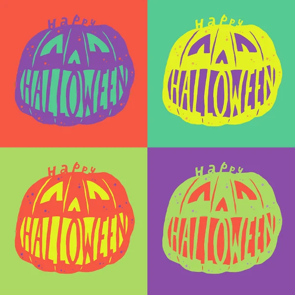 Happy Halloween. Poster, card, background or invitation in the style of Warhol — Stock Vector