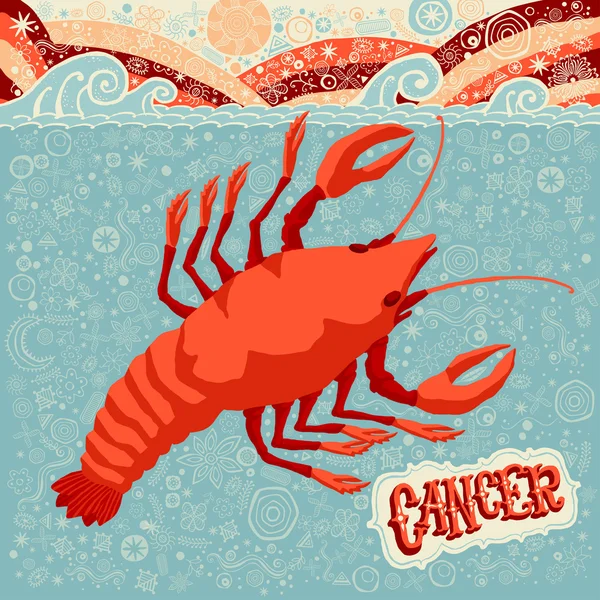 Astrological zodiac sign Cancer. Part of a set of horoscope signs. Vector illustration. — Stock Vector