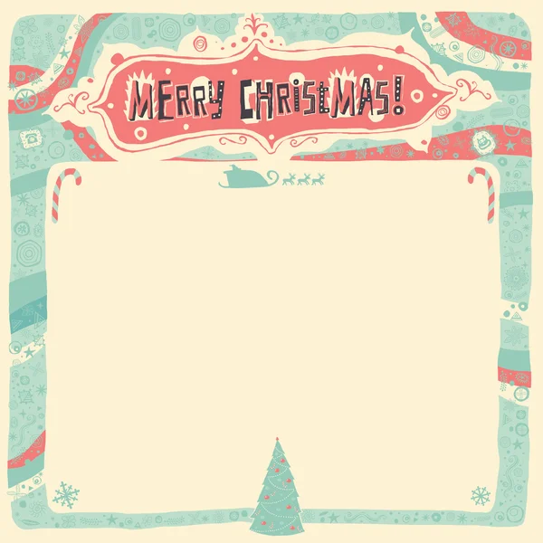 Feliz Navidad Tarjeta de felicitación, invitación, cartel o fondo. Ilustración vectorial . — Vector de stock