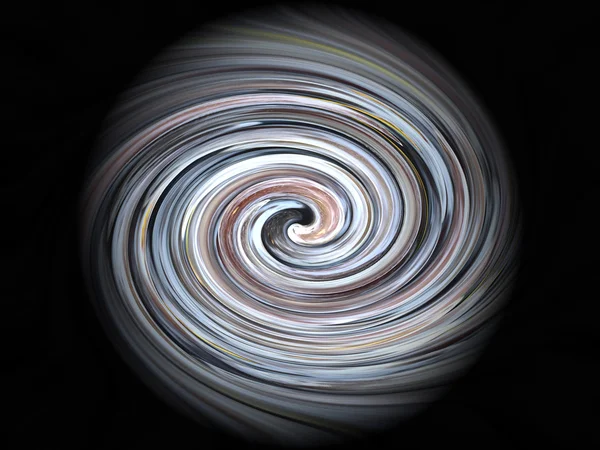 Spirale se déplace sur un fond noir — Photo