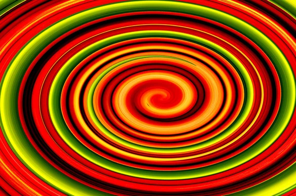 Movimentos em espiral em vermelho e verde — Fotografia de Stock