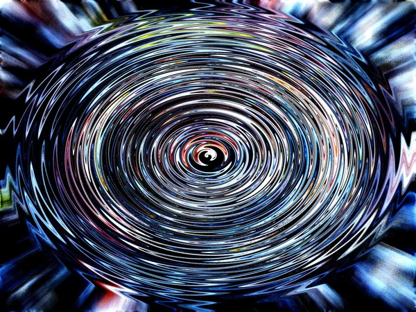 Spiral moves on a black background — Stock Photo, Image