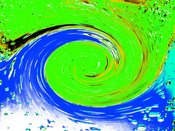 Mozgó hullám, a zöld és kék — Stock Fotó