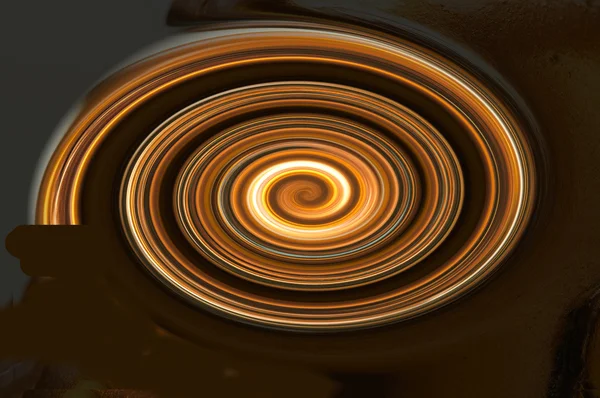 Draaiende spiraal in bruin — Stockfoto