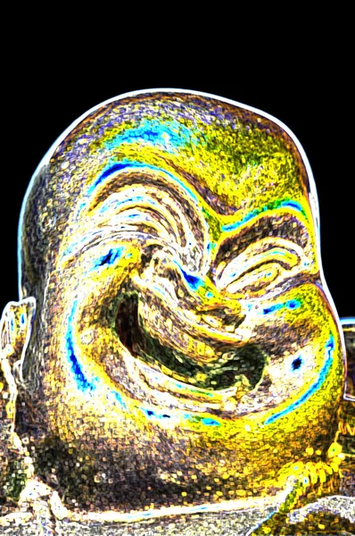 Buddha skrattar i färger — Stockfoto
