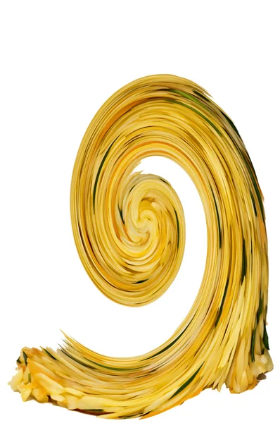 Spirale gelb auf weiß — Stockfoto