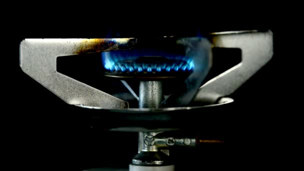 Quemaduras de llama de gas — Vídeo de stock