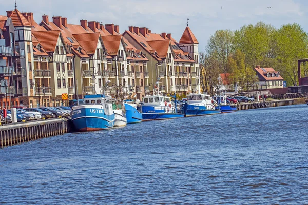 Hafen von Ustka, Stolpmuende, Polen — Stok fotoğraf