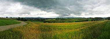 Almanya 'daki Swabian dağlarının panoramik görüntüsü