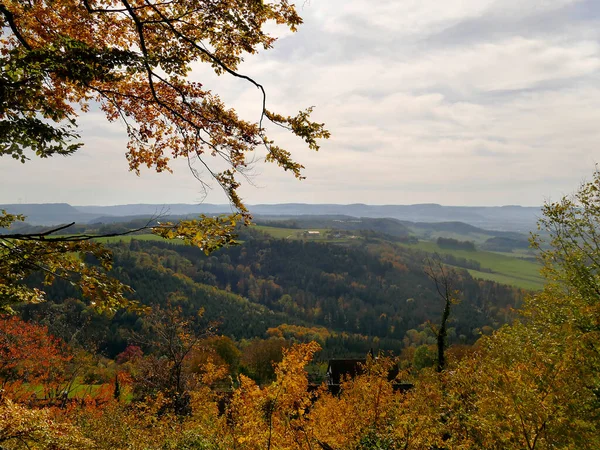 Blick Vom Rechberg Auf Die Schwäbische Alb Herbst — Stockfoto