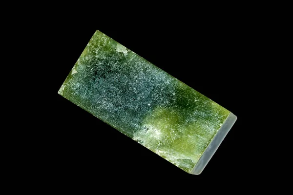 Jadeite Gemstone Białym Tle — Zdjęcie stockowe