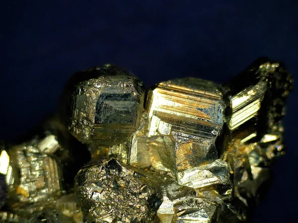 Pirita Mineral Microscópio — Fotografia de Stock