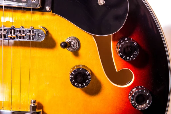 Guitar Semi Acoustic Details — Stock Photo, Image