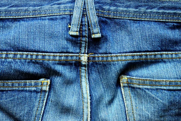 Jeans Rücken Mit Gürtelschlaufen Und Taschen — Stockfoto