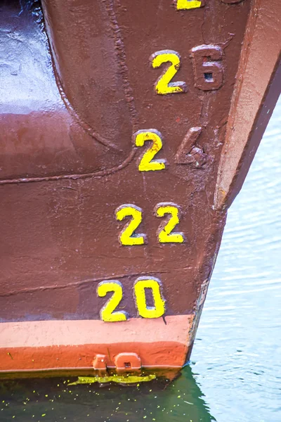 Черновой маркер старого корабля — стоковое фото