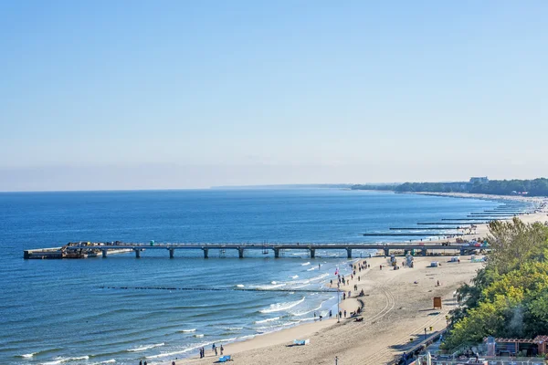 Playa de Kolobrzeg, Polonia, Mar Báltico — Foto de Stock