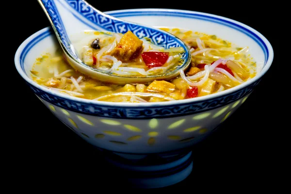 Asian chicken noodle soup — Stock Photo, Image