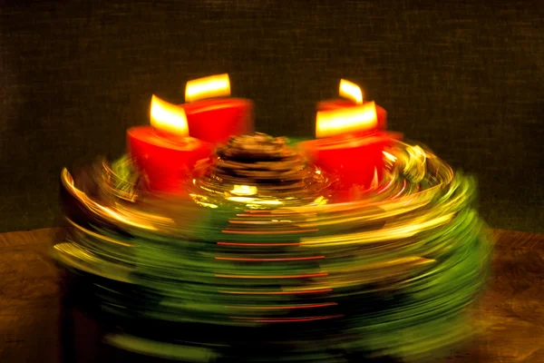 Adventskranz mit Schwung — Stockfoto