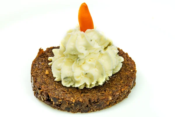 Pumpernickel con queso crema — Foto de Stock