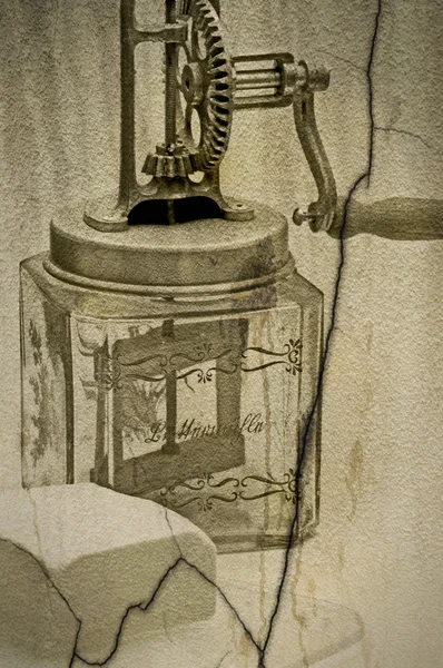 Yayık tereyağı bir parça ile — Stok fotoğraf