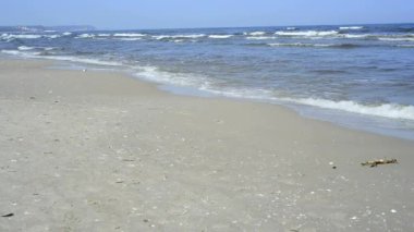 Swinousjcie beach, Polonya'da Baltık Denizi