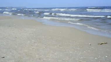 Swinousjcie beach, Polonya'da Baltık Denizi