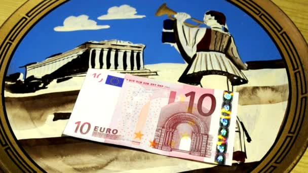 Grecki, Euro lub drachm? — Wideo stockowe