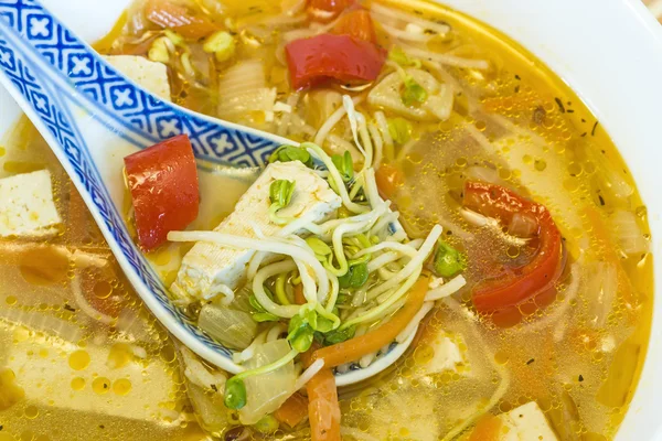 Sopa china con tofu — Foto de Stock