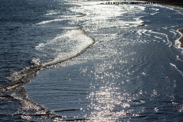 Mer Baltique En Pologne, Plage D'oustka Au Lever Du Soleil — Photo