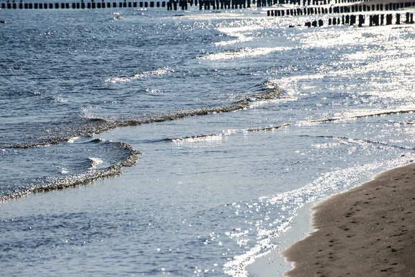 在波兰，克拉科夫海滩日出时的波罗地海 — 图库照片