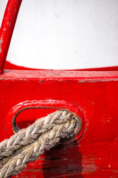 Mooring lijn van een trawler — Stockfoto