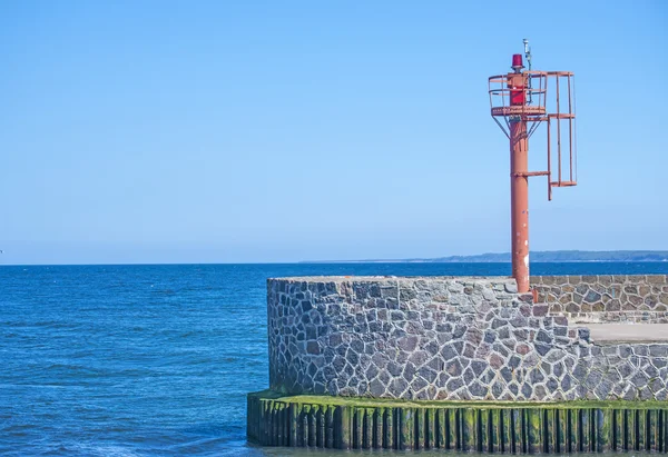 Ustka, Πολωνία είσοδο των θαλάσσιων λιμένων — Φωτογραφία Αρχείου