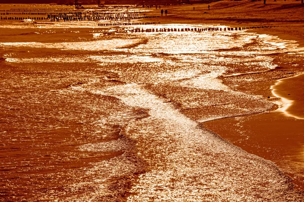 Pôr do sol sobre o mar Báltico — Fotografia de Stock