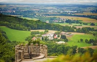 Panoramic view of the city Waldenburg to the North of 