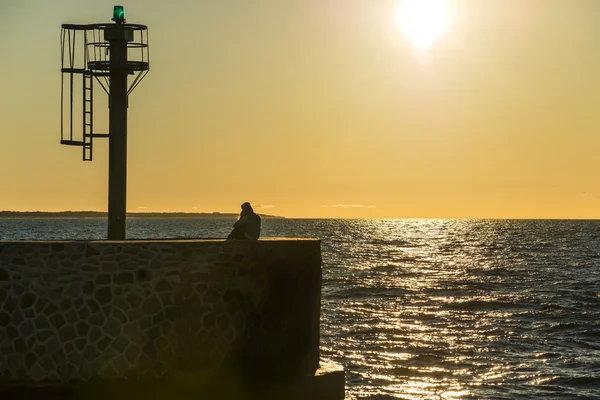 Puesta de sol sobre el mar Báltico — Foto de Stock