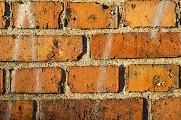 Vecchio muro di mattoni di una casa — Foto Stock