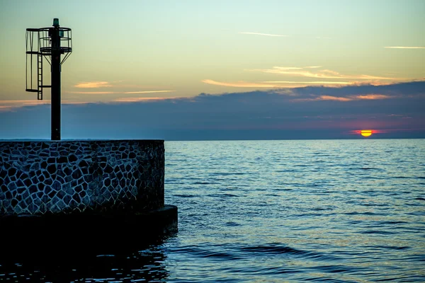 Puesta de sol sobre el mar Báltico — Foto de Stock