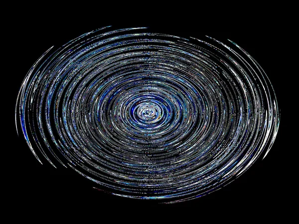 Барвиста спіраль в чорному — стокове фото