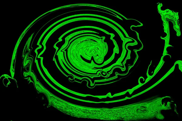 Espiral colorida em verde e preto — Fotografia de Stock
