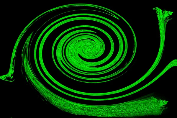 Colorful spiral in green and black — Stock Photo, Image