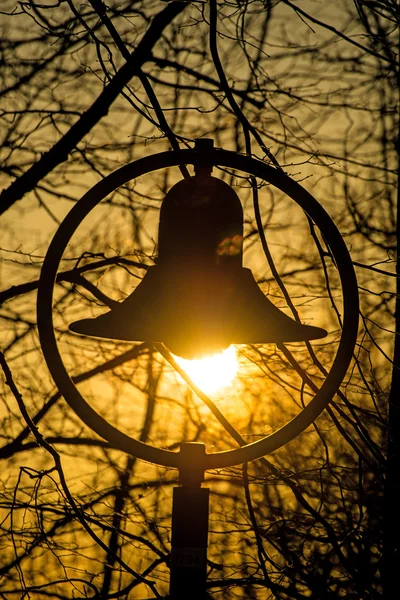 Φανάρι με ηλιοβασίλεμα — Φωτογραφία Αρχείου