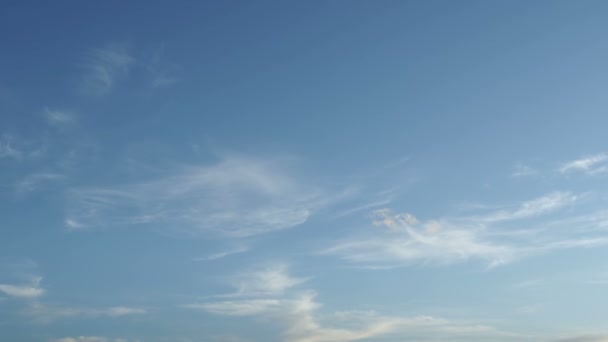 Hermoso Cielo Azul Con Fondo Nubes Hermosa Nube Volando Cielo — Vídeos de Stock