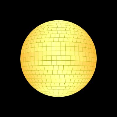 Disko topu siyah izole