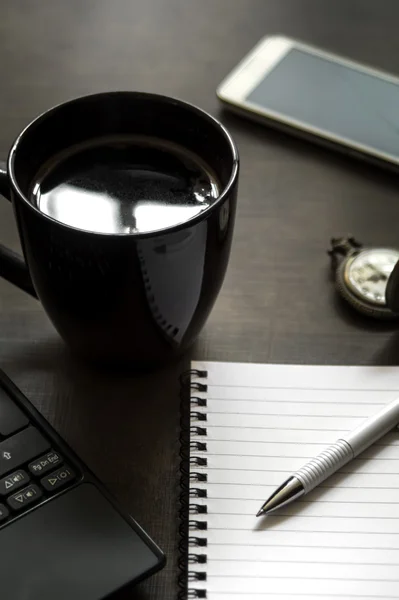 Escritorio de trabajo en primer plano — Foto de Stock