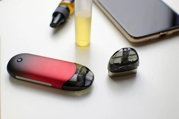 Vape Pod Systeem Pod Mod Met Verwisselbare Cartridges Close — Stockfoto